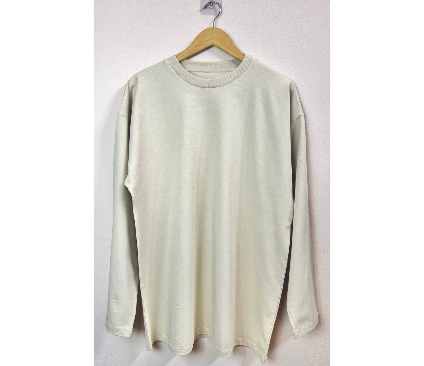 Beige Long Sleeve Regular Fit Long Sleeve T-shirt
