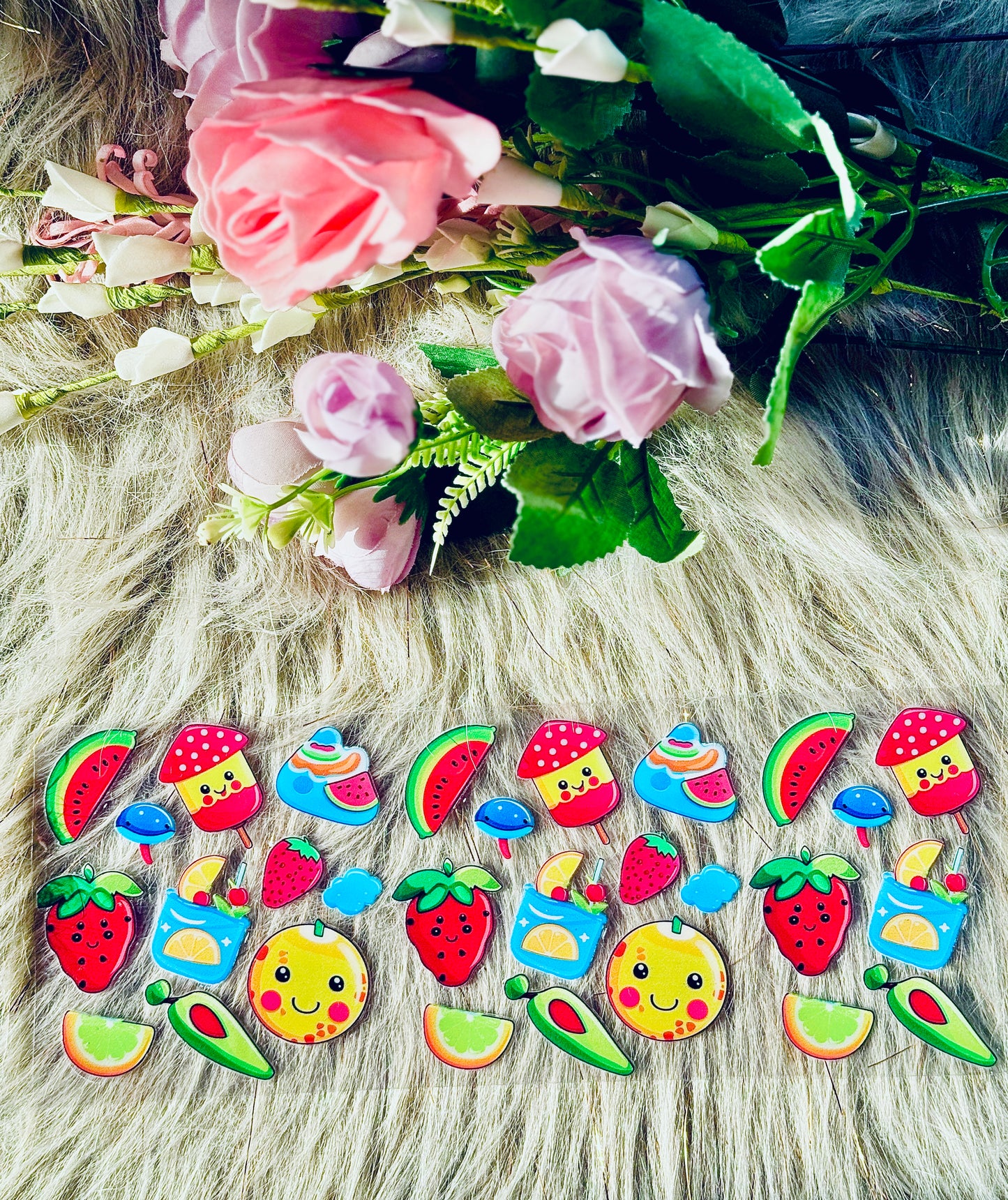 Fruits UV DTF Stickers | Waterproof & Scratch-Resistant Transfers | High-Quality Decals for Tumblers, Cups, and More