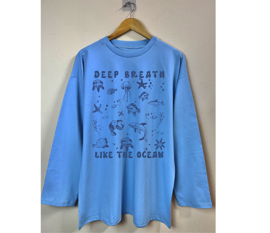 Aqua Long Sleeve Regular Fit Tee